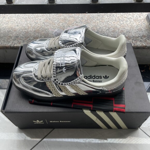Wales Bonner x Samba 'Silver Metallic Gum' 2023 Sneakers Women Size:EU 37=US6 - Picture 3 of 5